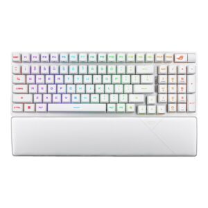 ASUS ROG Strix Scope II 96 RX Wireless Keyboard - White, USB-C / BT 5.1 / 2.4GHz,  RGB Per-Key, NKRO,  8000Hz,  2m Cable, AURA Sync