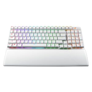 ASUS ROG STRIX SCOPE II 96 WL Storm Switch NX Wireless Gaming Mechanical Keyboard, Tri-mode Connection, Streamer hotkeys, PBT Keycaps (White), Clicky