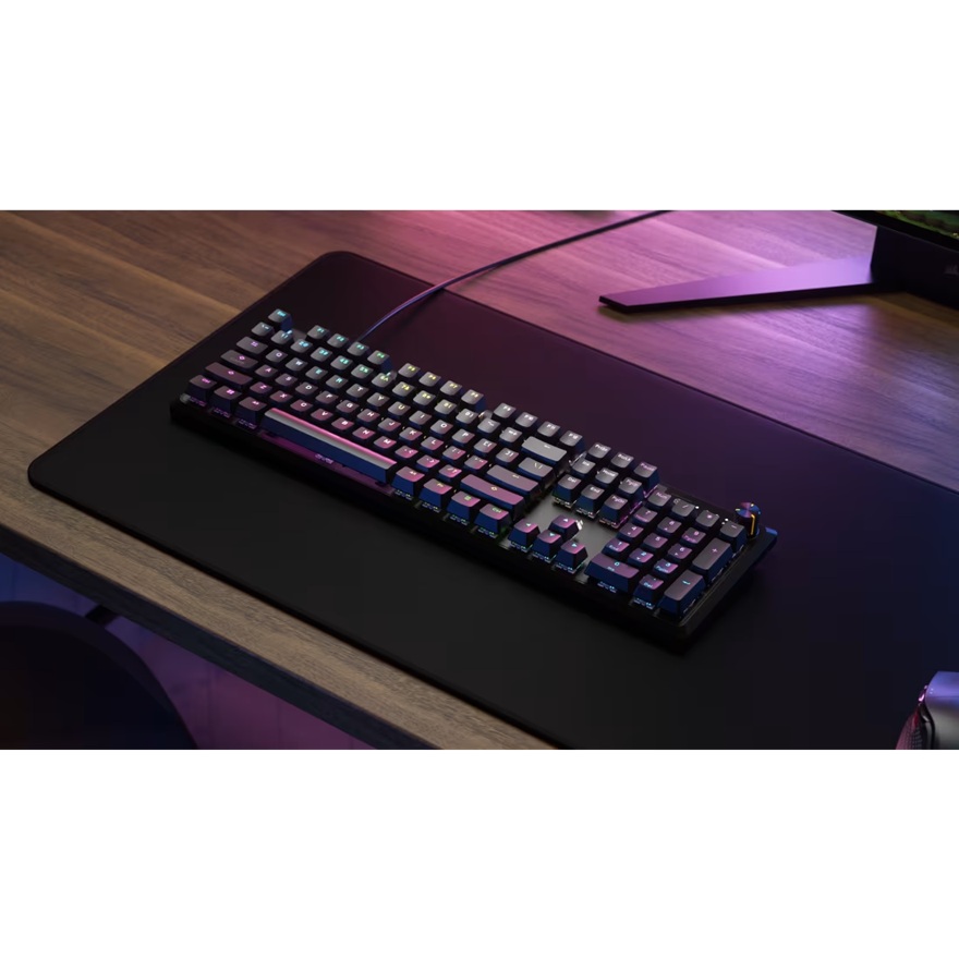 Corsair K70 CORE RGB Mechanical Gaming Keyboard- Black, Full-size, MLX Red switches, NKRO, 1,000Hz, USB wired, iCUE, media controls, PC/Mac compatible - Image 3