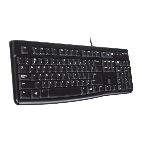 Logitech K120 Wired Keyboard Quiet typing Spill-resistant Durable keys Thin profile Curved space bar Adjustable tilt legs - Image 2