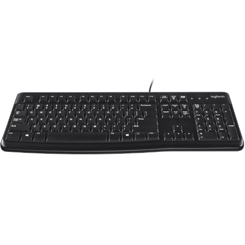 Logitech K120 Wired Keyboard Quiet typing Spill-resistant Durable keys Thin profile Curved space bar Adjustable tilt legs - Image 3