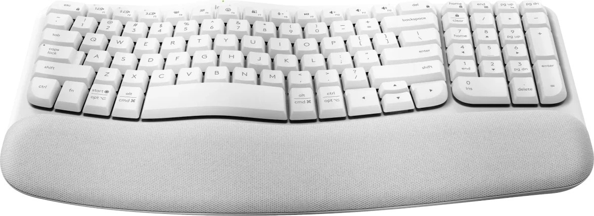Logitech Ergo Series Wave Keys Wireless Ergonomic Keyboard (Off-white) (LS) - Image 2