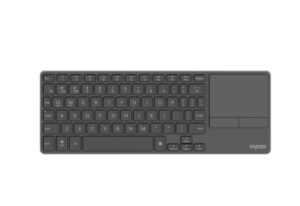 RAPOO E900T Wireless Keyboard w/ Touchpad, Up to 4 Devices Quick Switch, Ultra Slim 3.9mm, Aluminum Back, BT, 2.4Ghz.