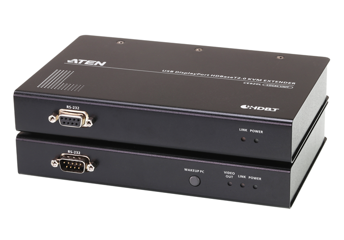 Aten 4K DisplayPort HDBaseT 2.0 KVM Extender with RS232, Ethernet extension, Long Reach mode extends up to 1920 x 1080 @ 150m, can mix CE920 T/R with