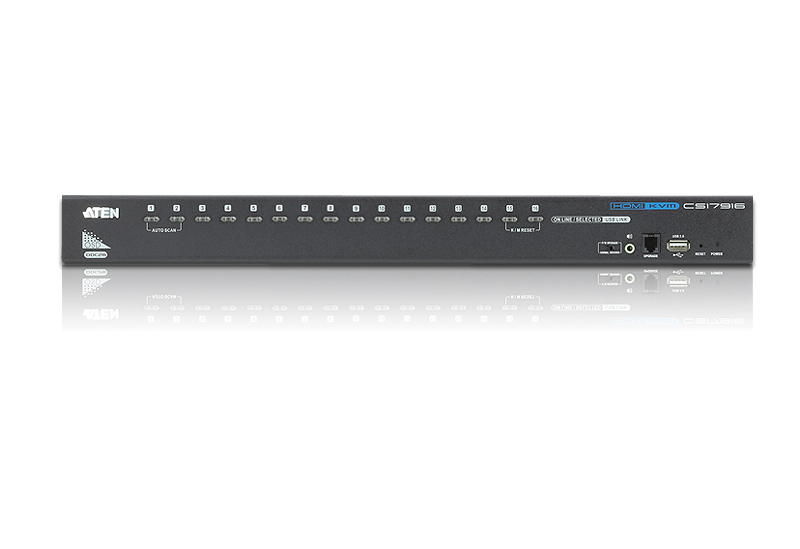 Aten Desktop KVM Switch 16 Port Single Display HDMI w/ audio, 2x Custom KVM Cables Included Only - Image 3