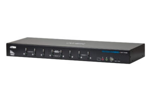 Aten 8 Port USB DVI Dual Link KVM Switch, Video DynaSync, 2.1 Audio, multi-display support by stacking up to four CS1788 units, Mouse and Keyboard emu