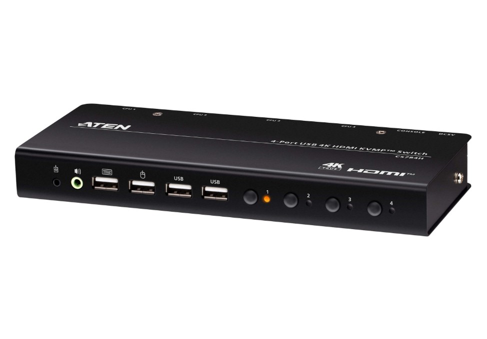 Aten 4-Port USB 4K HDMI KVMP™ Switch (Cables included)