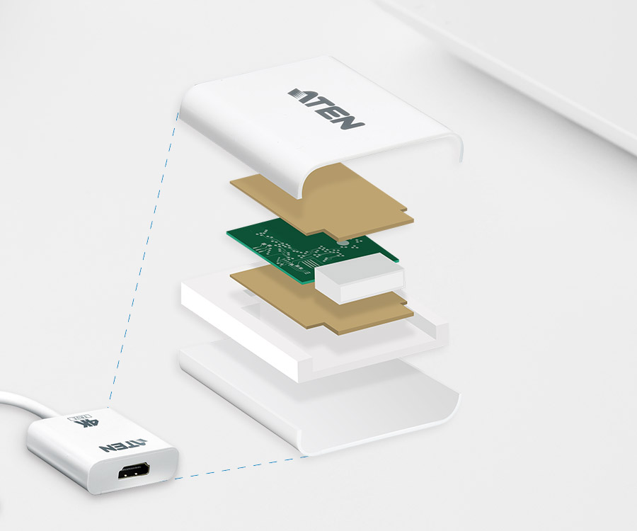 Aten VanCryst VC986B DisplayPort to True 4K HDMI Active Adapter. Supports Audio and AMD Eyefinity Technology for Multi-Screen setup - Image 4