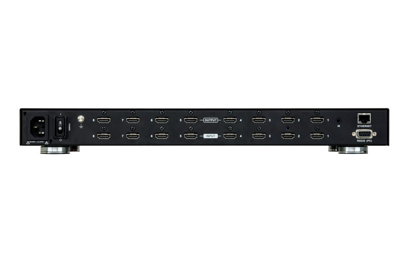 Aten Professional Matrix 8x8 HDMI Matrix with Scaler, Seamless Switch, Video Wall, control via front-panel pushbuttons, IR remote and RS232 control - Image 2