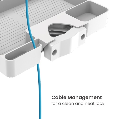 Brateck Pole Mounted Storage Shelf Easily mounted to Φ30-48mm (1.2'-1.9') poles (BLACK) 224x176x30mm (8.8'x6.9'x1.2' ) (LS) - Image 3