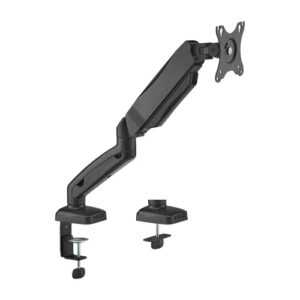 Brateck Economy Single Screen Spring-Assisted Monitor Arm Fit Most 17'-32' Monitor Up to 9 kg VESA 75x75/100x100, Matte Black