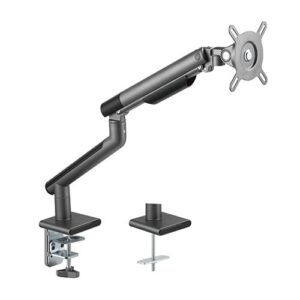 Brateck Single Monitor Premium Slim Aluminum Spring-Assisted Monitor Arm Fix Most 17'-32' Monitor Up to 9kg per screen VESA 75x75/100x100 - Grey (LS)