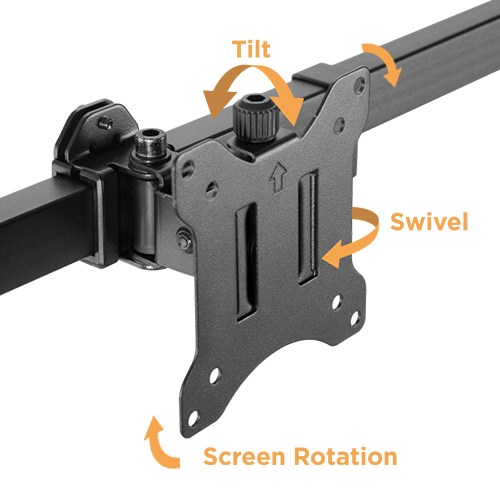 Brateck Pole Mount Dual-Screen Monitor Mount Fit Most 17'-32' Monitors, Weight Capacity (per screen): 9kg VESA 75x75/100x100 (LS) - Image 3