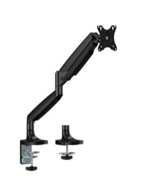 Brateck LDT82-C012 Single Screen Heavy-Duty Gas Spring Monitory Arm For most 17'~45' Monitors, Matte Black