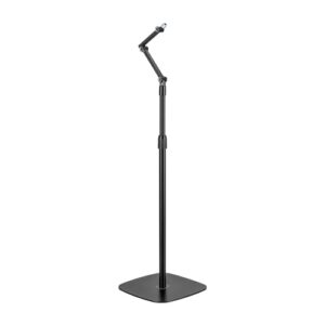 Brateck Stylish Height Adjustable Microphone Floor Stand(Matte Black & Light Grey) 320x320x1694mm (LS)