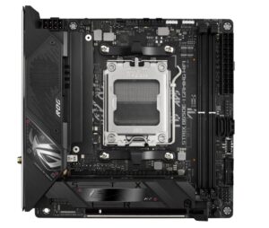 ASUS AMD B650E ROG STRIX B650E-I GAMING WIFI (AM5) Mini-ITX Motherboard, DDR5(2x), 10+2+1 Power Stages, PCIe 5.0 GPU/M.2, USB-C, 2.5Gb LAN, Wi-Fi 6E