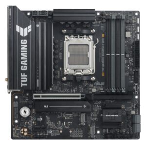ASUS AMD B650EM TUF GAMING B650EM-E WIFI (AM5) Micro-ATX Motherboard, DDR5(3x), 8+2+1 Power Stages, PCIe 5.0, 3x M.2, Front USB-C, 2.5Gb LAN, Wi-Fi 6E