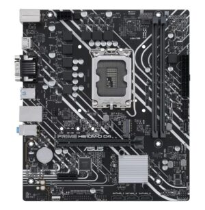ASUS H610M PRIME H610M-D D4-CSM Intel LGA 1700 mATX Motherboard, DDR4 64GB, PCIe4.0, M.2, 1Gb Ethernet, HDMI, D-SUB, USB3.2 Gen1, SATA 6Gbps,