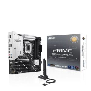ASUS PRIME Z890M-PLUS WIFI-CSM LGA1851 mATX Motherboard, DDR5 256GB, PCIe 5.0, 3×M.2, 2.5GbE, Wi-Fi 7, USB 20Gbps Type-C