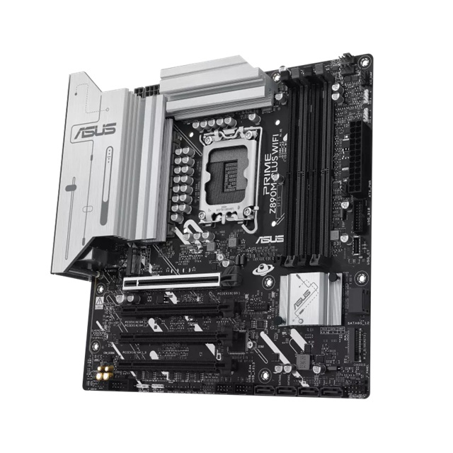 ASUS PRIME Z890M-PLUS WIFI-CSM LGA1851 mATX Motherboard, DDR5 256GB, PCIe 5.0, 3×M.2, 2.5GbE, Wi-Fi 7, USB 20Gbps Type-C - Image 3