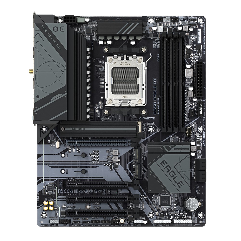 Gigabyte B650 EAGLE AX, AM5, 4 x DDR5 up to 256 GB, 1 x HDMI port, 4x PCI Express x16, 3x M.2. 4x USB 3.2 - Image 2