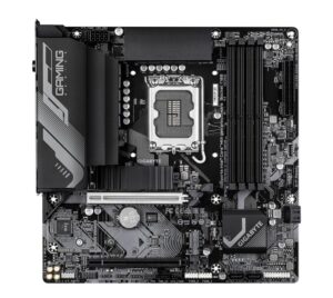 Gigabyte B760M GAMING X WIFI6E GEN5, Intel LGA 1700 m-ATX Motherboard, 4x DDR5 ~256GB, 2x PCI-E x16, 2x M.2, 4x SATA, 6x USB 3.2, 9x USB 2.0