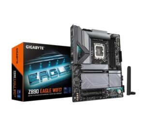 Gigabyte Z890 EAGLE WIFI7 Intel LGA 1851 ATX Motherboard, 4x DDR5 ~256GB, 3x PCI-E x16, 4x M.2, 4x SATA, 5x USB 3.2, 1x USB-C, 4x USB 2.0