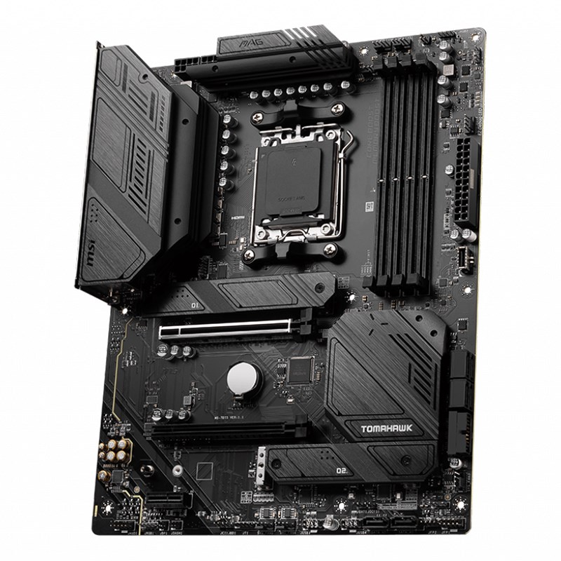 MSI MAG B650 TOMAHAWK WIFI AMD AM5 ATX Motherboard, 4x DDR5 ~64GB, 1x PCI-E x16, 3x M.2, 6x SATA, 2x USB2.0, 8x USB 3.2, 1x USB-C - Image 2