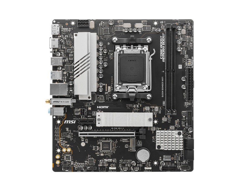 MSI PRO B760M BOMBER WIFI mATX Motherboard, 4x DDR5~128GB, 2x PCI-E x 16, 1x PCI-E x 1, 2x M.2, 4x SATA, 4x USB 3.2 , 2x USB 2.09 - Image 2
