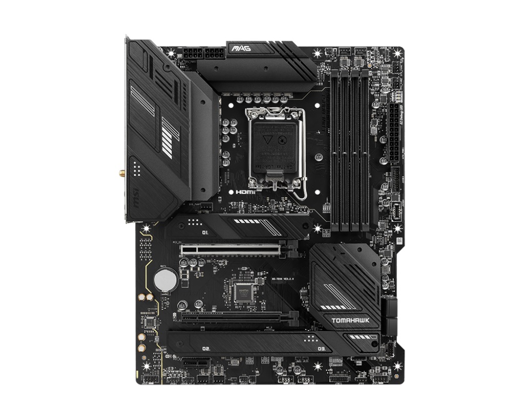 MSI MAG B760 TOMAHAWK WIFI ATX Motherboard, 4x DDR5~192GB, 2x PCI-E x 16, 1x PCI-E x 1, 3x M.2, 4x SATA, 4x USB 3.2 , 4x USB 2.0, 1x USB Type C - Image 2