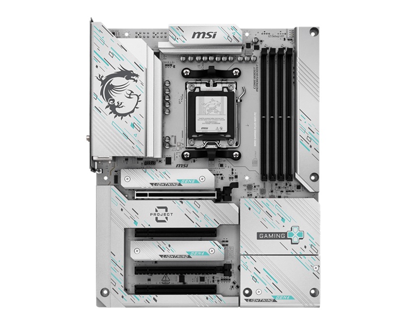MSI B850 GAMING PLUS WIFI PZ, AMD Ryzen, 4x DDR5 256GB, 4x PCIe x16 slot, 3x M.2, 4x SATA 6G, 8x USB 2.0, Wi-Fi 7, Bluetooth 5.4 - Image 2