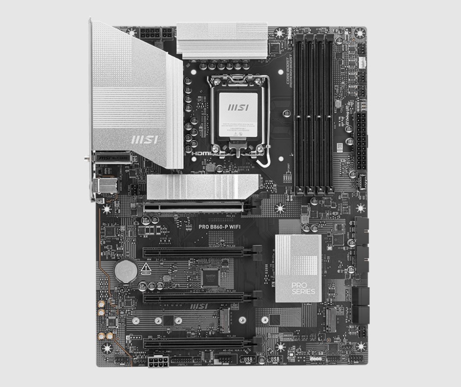 MSI PRO B860-P WIFI, INTEL B860, 4x DDR5 256GB, 1x HDMI, 4x PCI-E x16, 3x M.2, 4x SATA, 8x USB 2.0, Intel® Wi-Fi 7 - Image 2