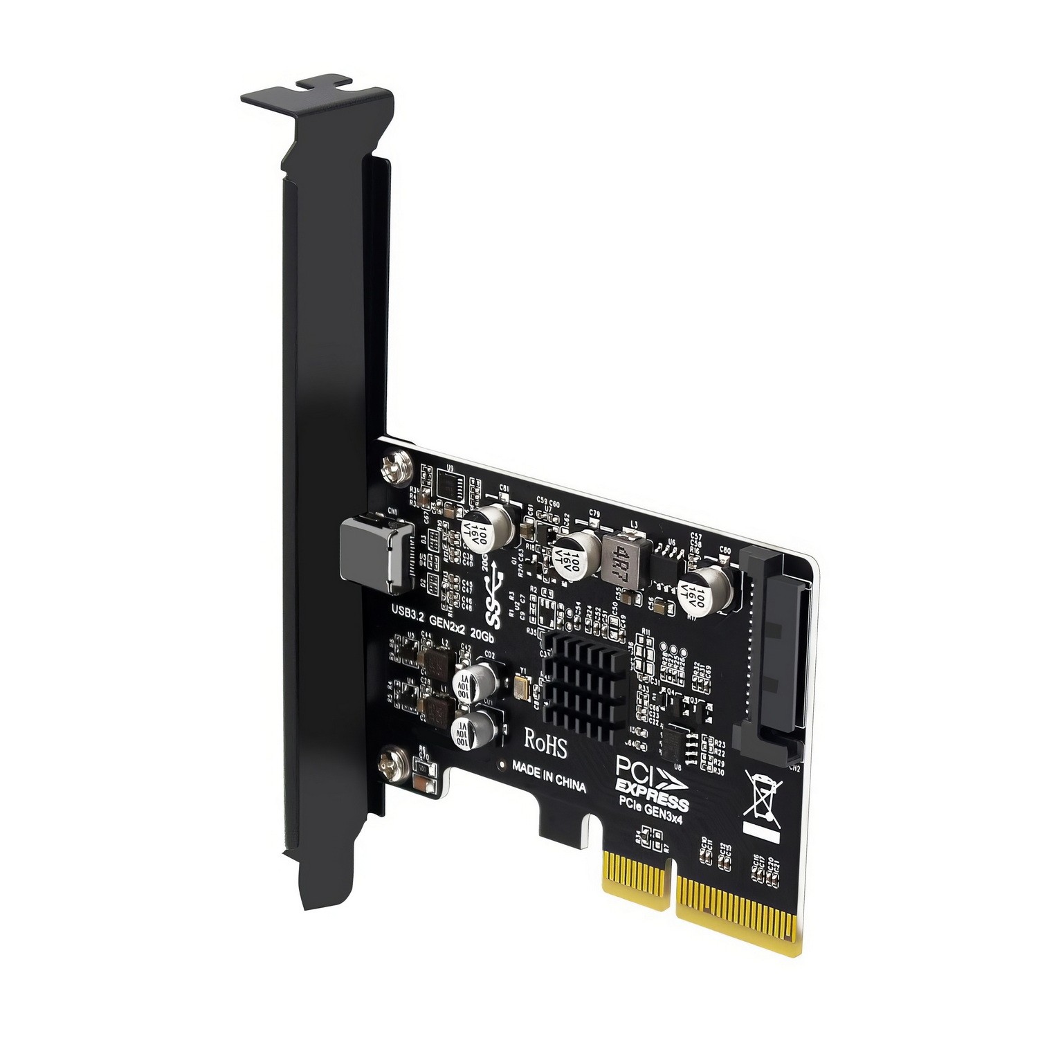 Simplecom EC318v2 PCI-e x4 to USB 3.2 Gen2x2 20Gbps USB-C Expansion Card - Image 2
