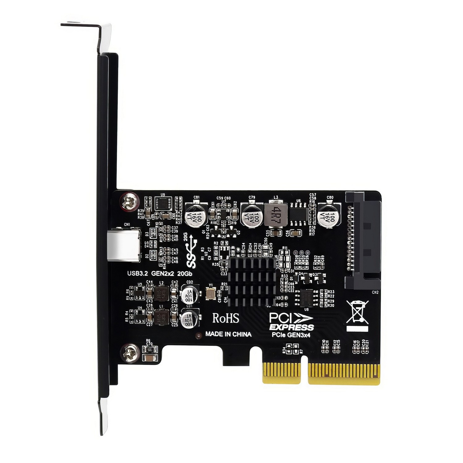 Simplecom EC318v2 PCI-e x4 to USB 3.2 Gen2x2 20Gbps USB-C Expansion Card - Image 3