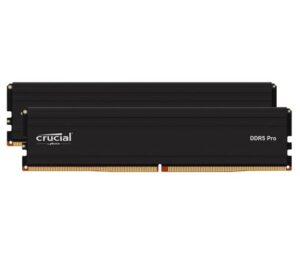 Crucial Pro 48GB (2x24GB) DDR5 UDIMM 6000MHz CL48 Black Heat Spreader Support Intel XMP AMD Ryzen Desktop PC Gaming Memory