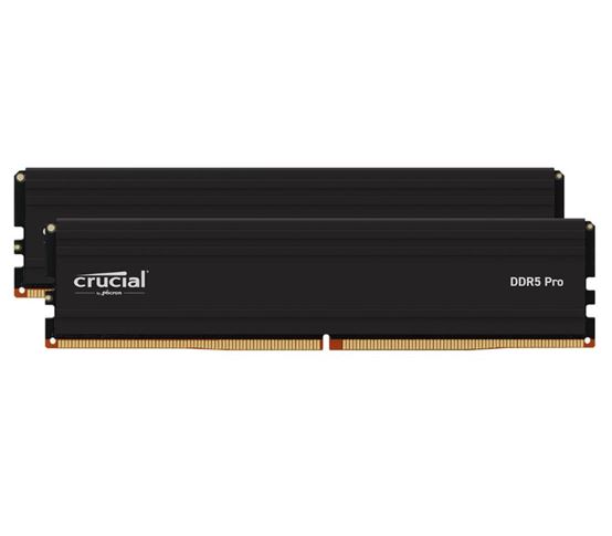 Crucial Pro 48GB (2x24GB) DDR5 UDIMM 6000MHz CL48 Black Heat Spreader Support Intel XMP AMD Ryzen Desktop PC Gaming Memory