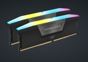 Corsair Vengeance RGB 16GB (2x8GB) DDR5 DRAM 5200MT/s CL40 Memory Kit — Black