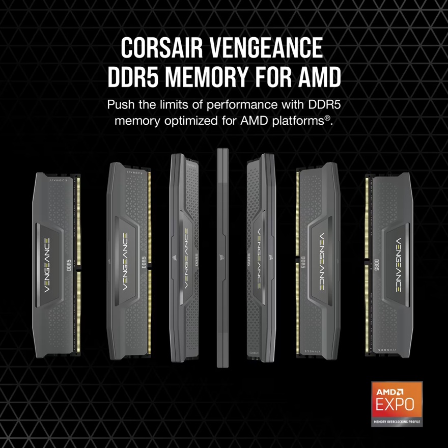 Corsair VENGEANCE® 64GB (2x32GB) DDR5 DRAM 6000MT/s CL40 AMD EXPO & Intel XMP Memory Kit - Image 4