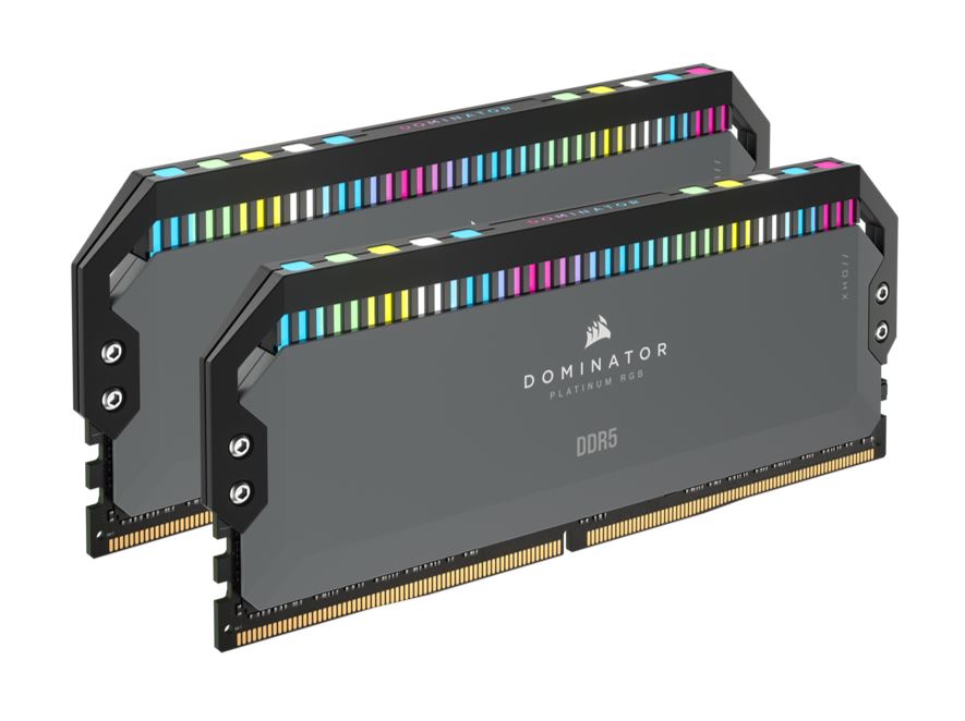 Corsair Dominator Platinum RGB DDR5 64GB (2 x 32GB) DDR5 5600 CL40-40-40-77 1.25V Intel XMP & AMD EXPO - GREY