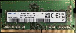 Samsung OEM 8GB (1x8GB) DDR4 SODIMM 3200MHz CL22 1.2V Single Ranked Notebook Laptop Memory RAM (ex-demo)