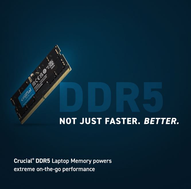 Crucial 16GB (1x16GB) DDR5 SODIMM 5600MHz CL46 Notebook Laptop Memory ~CT16G48C40S5 - Image 2