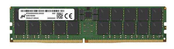 Micron 96GB (1x96GB) DDR5 RDIMM 6400MHz CL52 2Rx4 ECC Registered Server Data Center Memory 3yr wty