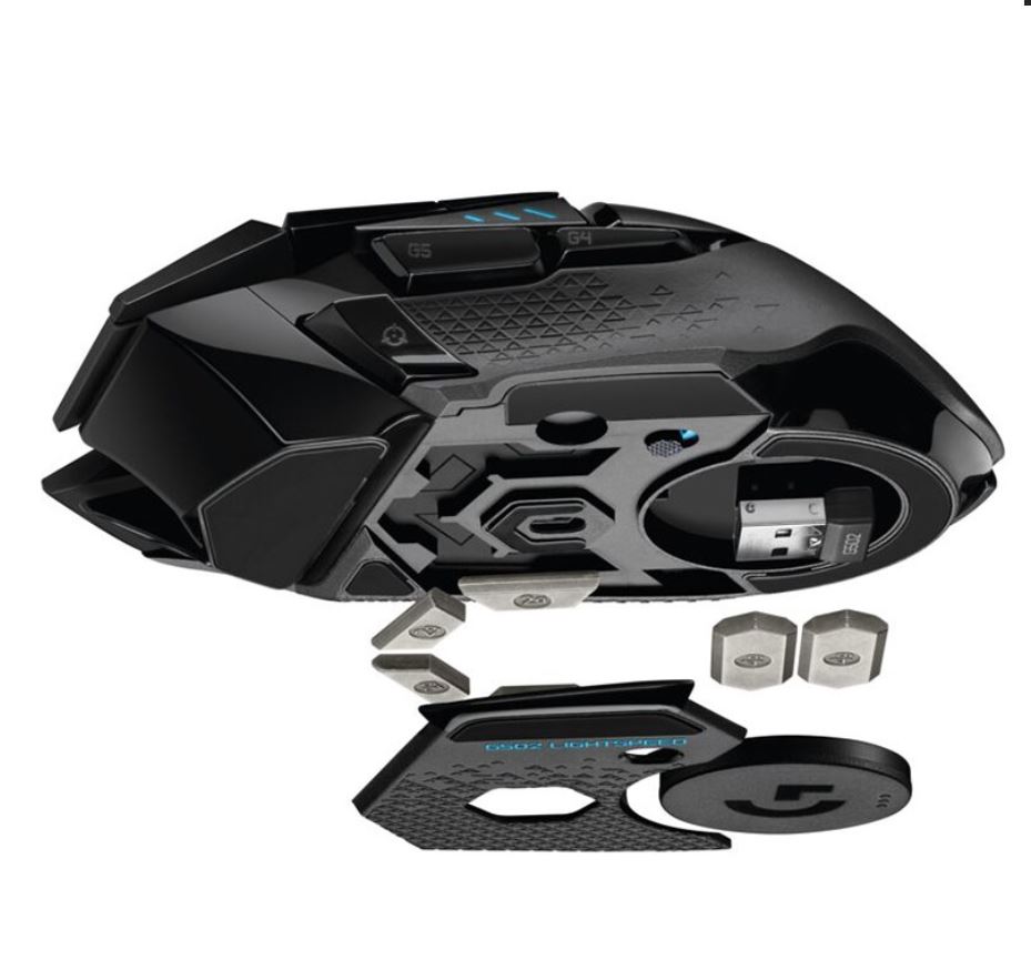 Logitech G502 Lightspeed USB Wireless Gaming Mouse 1ms 16000 DPI Mechanical Button Shifting POWERPLAY RGB Lighting 114g 16g weight (LS) - Image 3