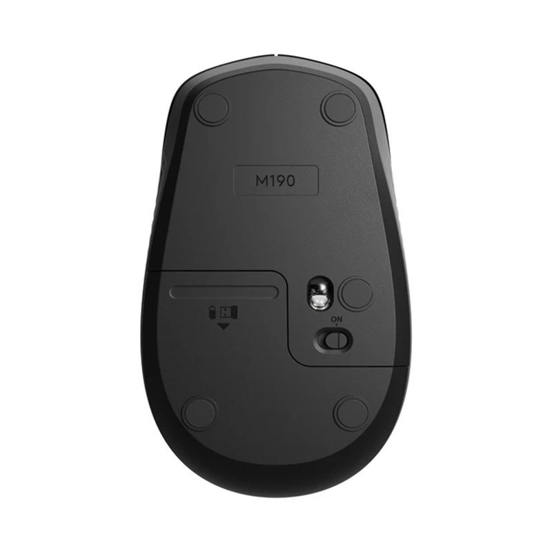 Logitech M190 Full-Size Wireless Mouse - Charcoal - Image 3