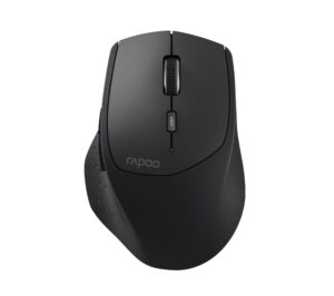 RAPOO MT550L Multi-Mode Wireless Ergonomic Optical Mouse -7 evels adjustable DPI, Smart Switch up to 5 devices, Ideal for Desktop PC, Notebook