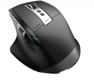 RAPOO MT750PLUS Multi-Mode Wireless Ergonomic Mouse - 800-4000 DPI Sensor Bluetooth 5.0 and 2.4 GHz
