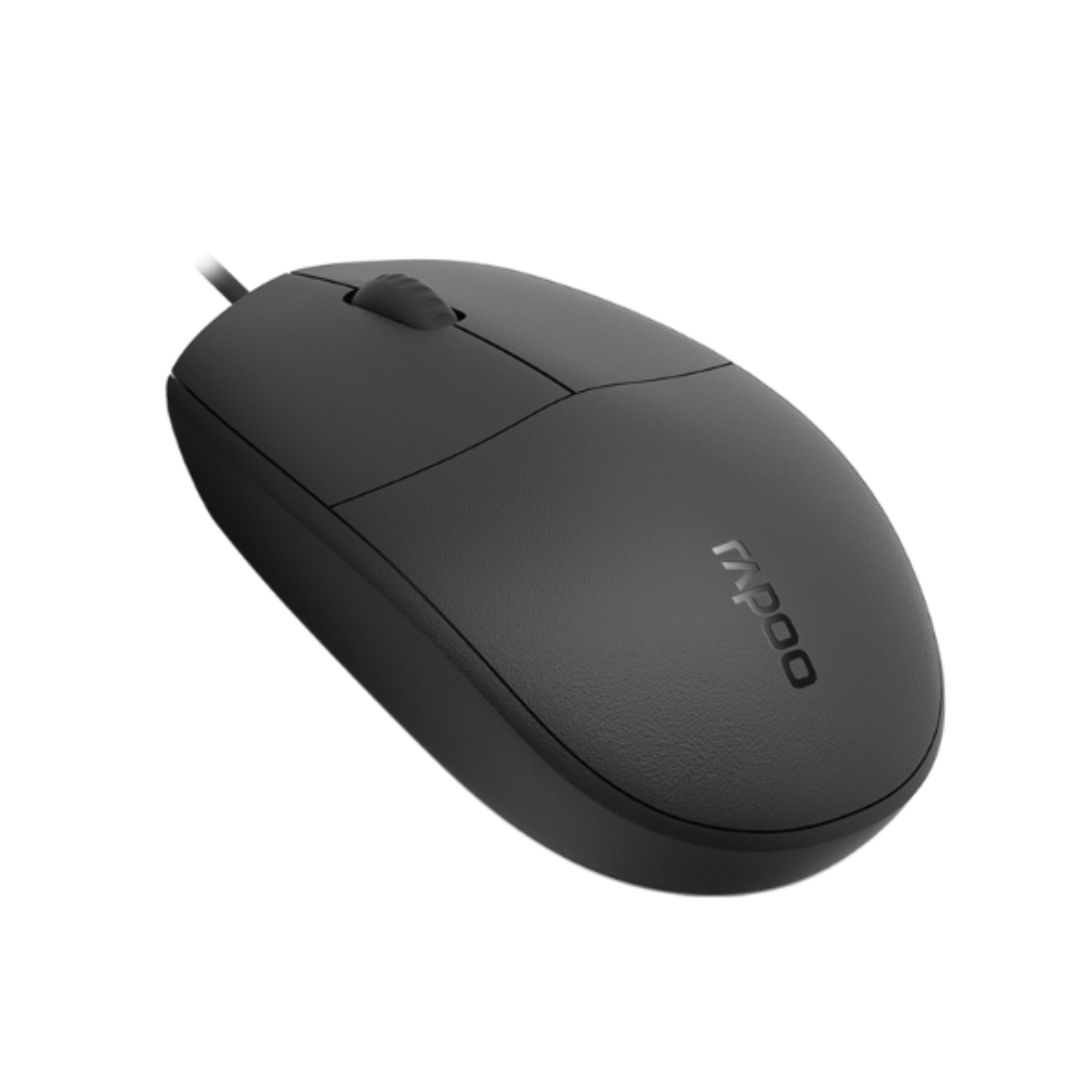 RAPOO N100 Wired USB Optical 1000DPI Mouse Black - No Driver Required/ Designed for Notebook Laptop Desktop PC - Image 3
