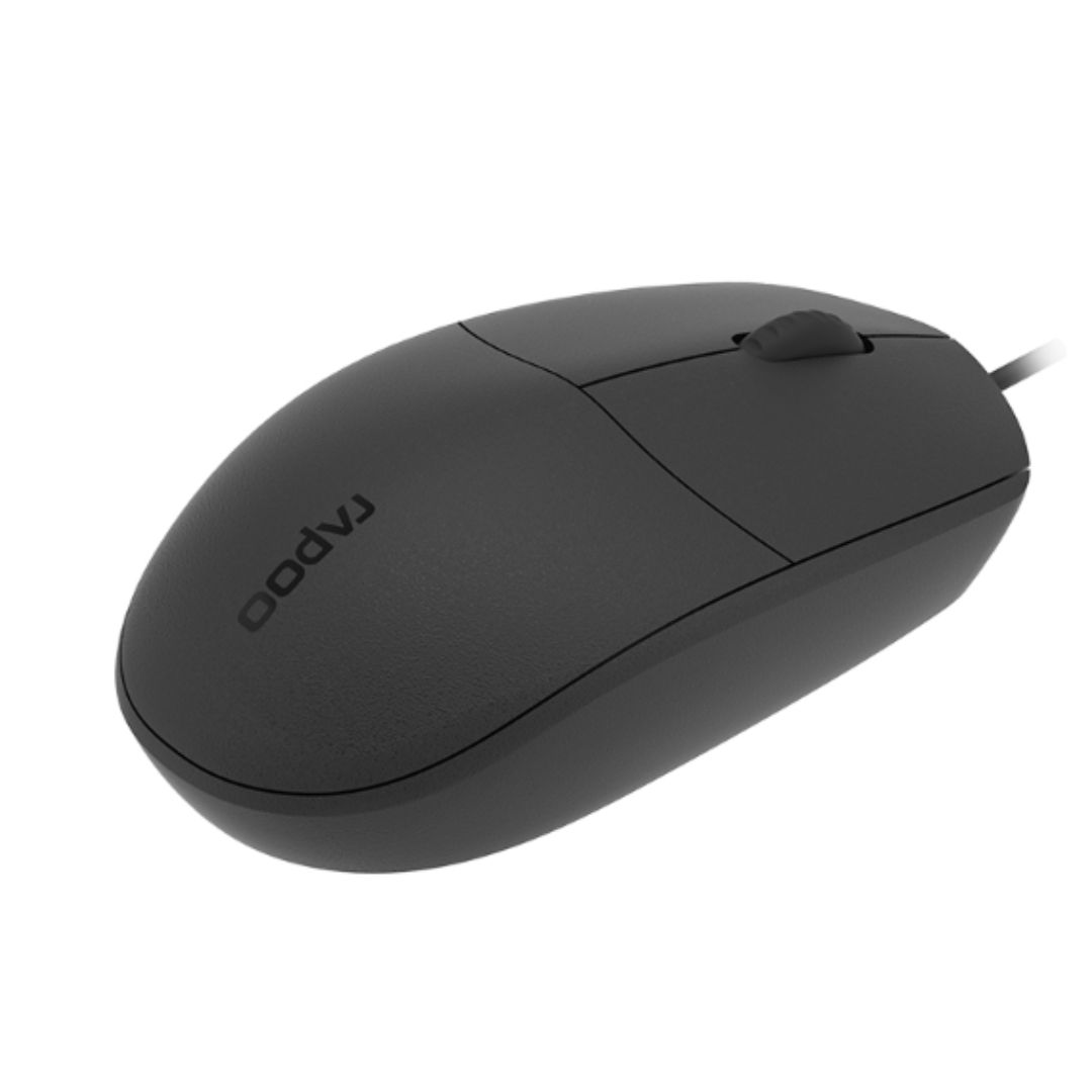 RAPOO N100 Wired USB Optical 1000DPI Mouse Black - No Driver Required/ Designed for Notebook Laptop Desktop PC - Image 4