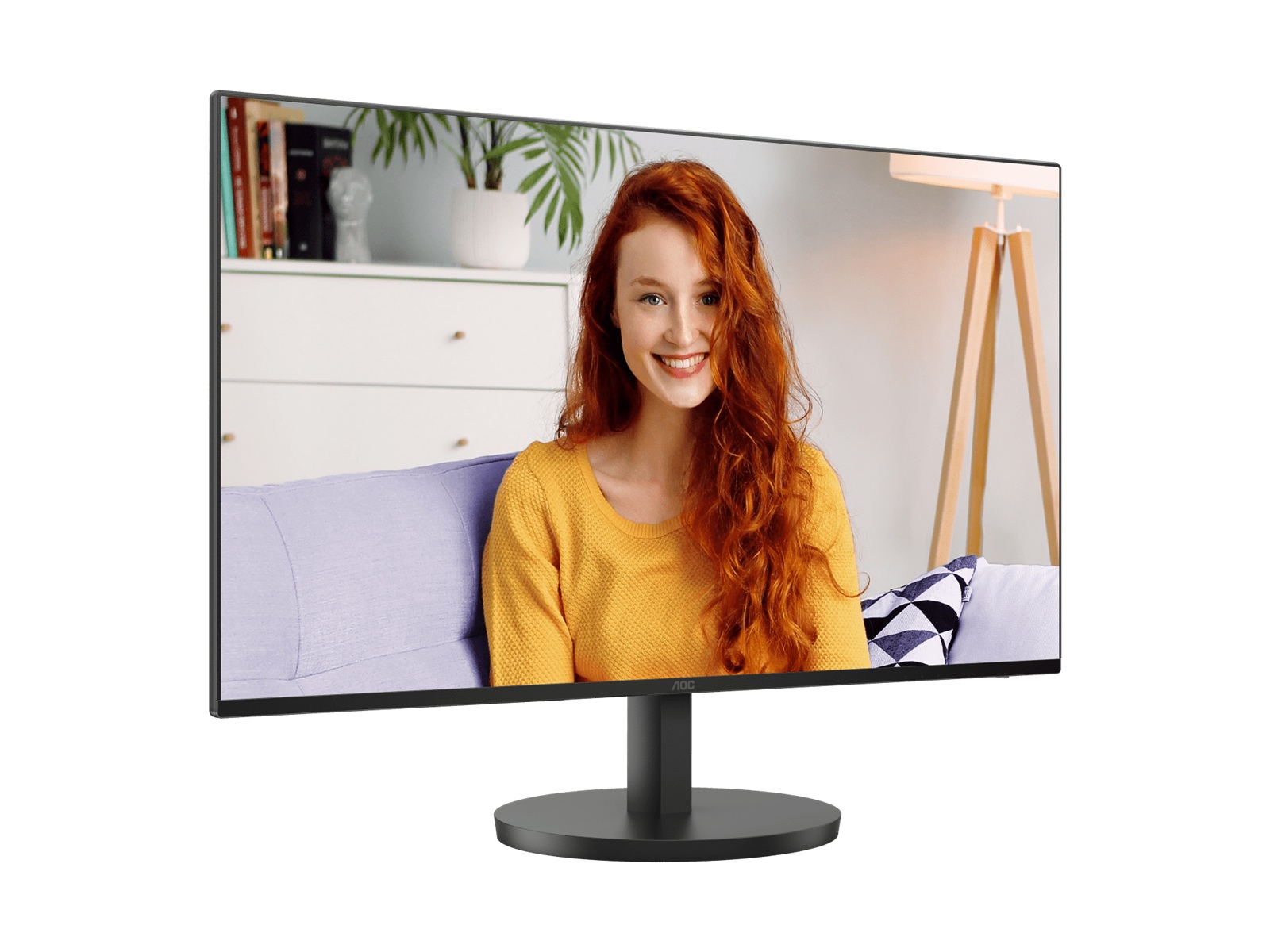 AOC 23.8' IPS 1ms 120hz, Ultra Slim, Speakers, Flicker Free, FHD 1920×1080@100Hz – HDMI, 1920×1080@60Hz – VGA. VESA 100 x 100, Earphone.Office Monitor - Image 2