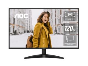 AOC 27' 120Hz IPS 1920 × 1080 (FHD), 300 cd/m2, VGA × 1, HDMI 1.4 × 1 1ms Adaptive Sync, Office and Home monitor. 2025
